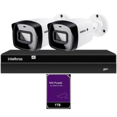 Imagem de Kit 2 Câmeras IP Vipc 1230B Intelbras NVD 1404P HD 1TB Purple