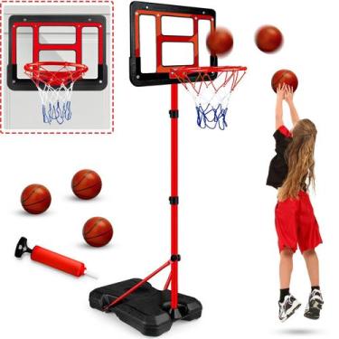 Imagem de Cesta de basquete GMAOPHY Kids com altura ajustável de 1,1 a 1,9 m com