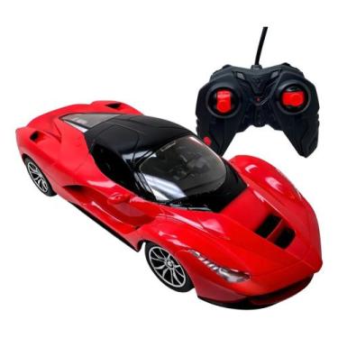 Imagem de Carrinho Controle Remoto Grande Brinquedo Ferrari Farol Led - Ferrari/
