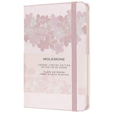 Imagem de Moleskine Caderno Sakura Edição Limitada, capa rígida, bolso (8,9 cm x 14 cm), liso/branco, 192 páginas
