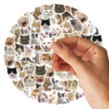 Imagem de Adesivos De Gato 46 Peças Em Bolsa Para Mala, Skate, Bagagem, Laptop, 