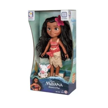 Imagem de Boneca Moana 36 cm e Pua em Vinil 2600 - Cotiplás