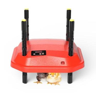 Imagem de Achicklead Placa de aquecimento de chocadeira (25,4 cm x 25,4 cm) para pintinhos de altura ajustável com controle de temperatura para 15 pintinhos ou patinhos