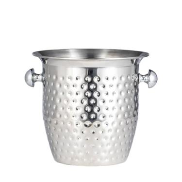 Imagem de baldes de gelo Balde de gelo em aço inoxidável formato chifre para garrafas vinho, champanhe ou cerveja