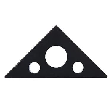 Imagem de Régua triangular de alumínio preto para carpintaria