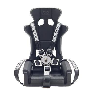 Imagem de Chanjorlin 1/10 RC Car Simulation Hard Plastic Seat and Safety Belt Set RC Truck Nylon Seat Belt Decoration Accessories for 1:10 Buggy Car Traxxas TRX4 Axial SCX10 II RC4WD D90 Tamiya (Black)