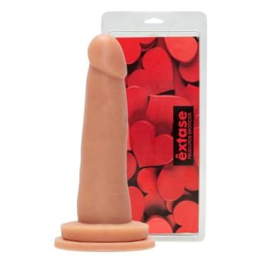 Imagem de Prótese Maciça Com Ventosa 14,8 X 3,6Cm Pênis Dildo Realista Atóxico Conforto Compacto MVN11 (CHOCOLATE)