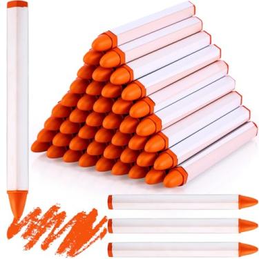 Imagem de MotiMind 60 peças de giz de cera industrial marcador de pneu de cera a granel para artesanato marcação detalhada em madeira serrada caixa de metal cerâmica vidro concreto plástico 11,3 cm x 1,1 cm