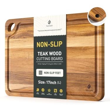 Imagem de Tábua de cortar madeira, tábua de corte dupla face, tábua de servir, cozinha, essencial, casa, aquecimento, anfitriã, presente bandeja de servir para Natal, casamento, aniversário, aniversário