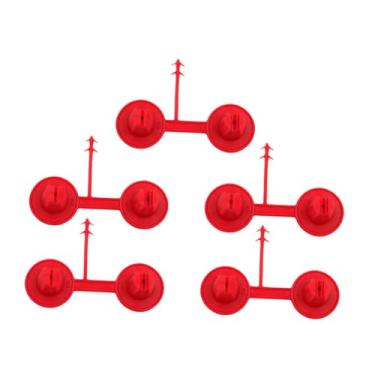 Imagem de Bothyi Conjunto de 5 bicos de reposição para aplicação de espuma de poliuretano em tetos, na vertical e na horizontal. Bicos pequenos vermelhos.