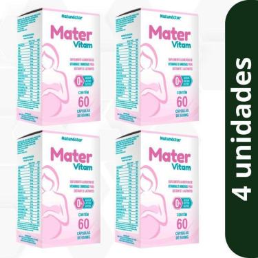 Imagem de Kit Mater Vitam 500mg Vitamina Gestante Materna Suplemento Natunectar - 4 unid (240 cáps)-Feminino