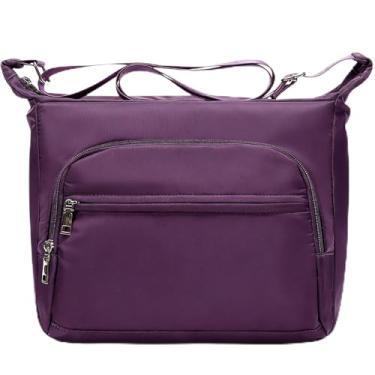 Imagem de coowoz Bolsas transversais femininas de viagem grandes bolsas de ombro bolsos para mulheres, Roxa, Casual