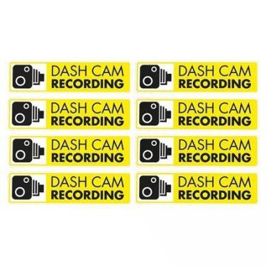 Imagem de Adesivo de gravação Dash Cam, 8 peças de vinil autoadesivo - yiweisai