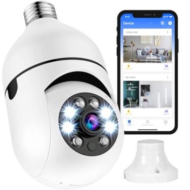 Imagem de Câmera Segurança Lâmpada Ip Wifi 360° Full HD Yoosee Inteligente Prova D'água Giratória Visão Noturna Infravermelho Detecção de Movimentos 1080P HD Bivolt Premium