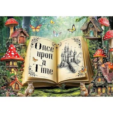 Imagem de 2,1 x 1,5 m, cenário de fundo de floresta encantada, livro de contos de fadas, castelo antigo, princesa, cogumelo, para meninas, casamento, festa de aniversário, chá de bebê, adereços para fotos