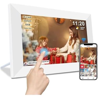 Imagem de Porta-Retrato Digital WiFi, 10.1 Polegadas, Tela Touch IPS 1280x800, 32GB, Compartilhamento via App