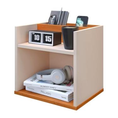 Imagem de Mesa de Cabeceira Suspensa com Porta Objetos Celular e Nicho Madri (OffWhite)