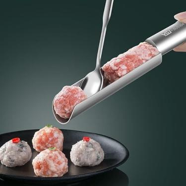 Imagem de Conjunto de máquina de almôndegas de aço inoxidável, ferramenta antiaderente para almôndegas, massa e bolas de arroz