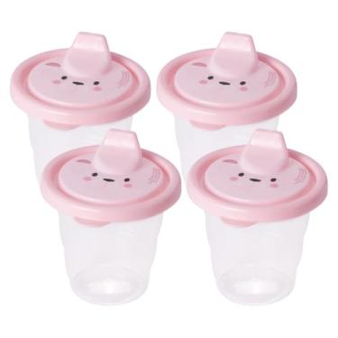 Imagem de Kit Copo Infantil Com Bico Transição Bebe Criança Treinamento Escolar Agua Suco 200ml Menino Menina (4, Ursinha)