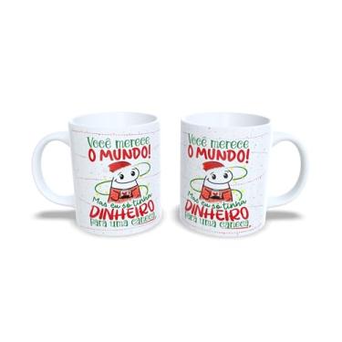 Imagem de Caneca de Cerâmica Gente Que Ama Panetone, Branca, 325ml, Design Natalino com Personagem Festivo (7)