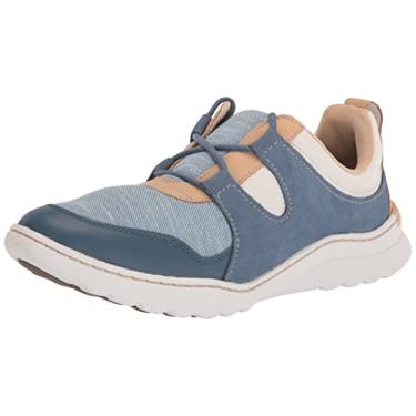 Imagem de Clarks Tênis masculino Teagan Lace, Pente cinza azul, 37