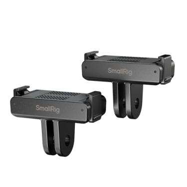 Imagem de SMALLRIG Suporte de liberação rápida (2 peças) para DJI Osmo 360/Action 5 Pro/4/3, suporte adaptador com suporte de 2 pinos para braço mágico, bastão de selfie, braçadeira em forma de caranguejo