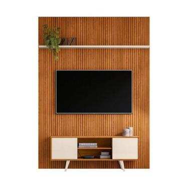 Imagem de Composição New Panorama Bancada E Painel Para Tv De 65 Polegadas - Madetec Cinamomo Off White