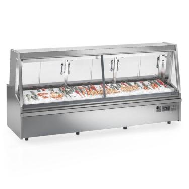Imagem de Balcão Frigorífico Peixaria Standard Gapx300a Gelopar Expositor De Peixes Inox 220v