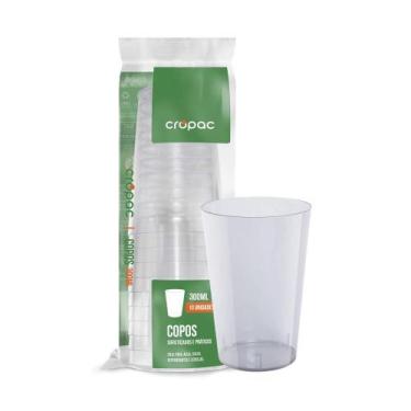 Imagem de Copo Acrílico de 300ml Cristal Cropac com 10 unidades