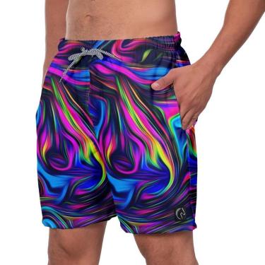 Imagem de Short Praia Premium Masculino Academia Fitness Caminhada Psicodelic-Masculino