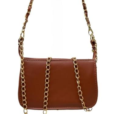 Imagem de Bolsa Feminina Crossbody Modelo Elegante ideal para o dia a dia na moda prática, complementa outfits casuais e semiformais(Caramelo)