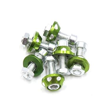 Imagem de Generic 6 peças de parafuso decorativo de liga de alumínio verde para carro e motocicleta