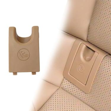 Imagem de Y-QIPED Capa Isofix de âncora de assento infantil para Toyota Camry, capa de âncora de cinto de segurança para assento traseiro para Toyota Avalon (marrom, 1 capa apenas)