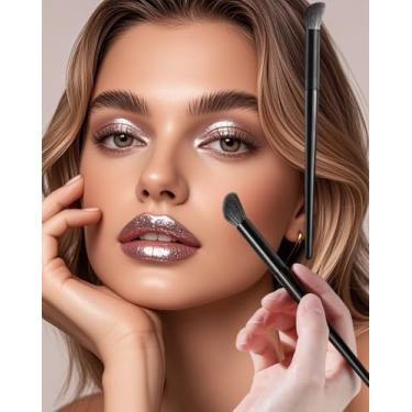 Imagem de Pincel de sombra de nariz, contorno angular, pincéis de maquiagem, corretivo, sombra, cosméticos, corretivo, umbigo, dedo