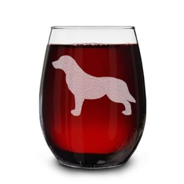 Imagem de Taça de vinho sem haste gravada Golden Retriever Dog Breed 425 g. Presente para amantes de cães