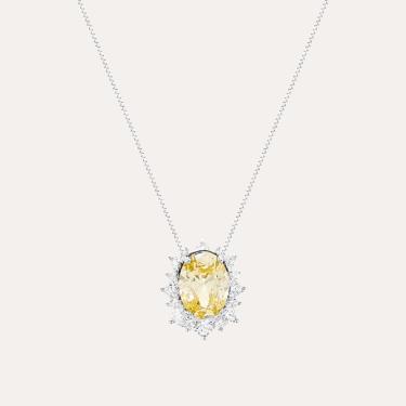 Imagem de Colar Oval Yellow Fancy Prata 925