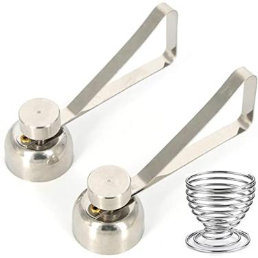 Imagem de Mayata 2 tesouras de metal de aço inoxidável para ovos, cortador de ovos, abridor de casca, ovo cru cozido, aberto, acessórios de cozinha criativos, ferramentas