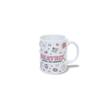Imagem de Caneca de Cerâmica Branca 325ml com Alfabeto Tema Dorama Amanda (b)