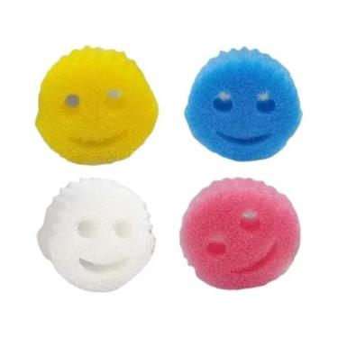 Imagem de Esponja De Limpeza Com Rosto Sorridente 2/4PCS, Almofada De Limpeza Fo