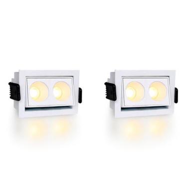 Imagem de 2 Mini Spot Downlight Direcionável Embutir Pontual Bet94 - Acende A Lu