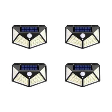 Imagem de Lâmpada Solar Externa À Prova d'Água Com 100 LEDs E Sensor De Moviment