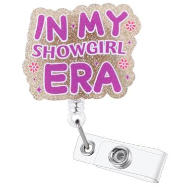 Imagem de Carretel de crachá de enfermeira engraçado in My Showgirl, fofo, rosa, retrátil, porta-crachá com clipe jacaré, crachá de trabalho médico para enfermeira RN enfermeira, estudantes, dançarinos, atores