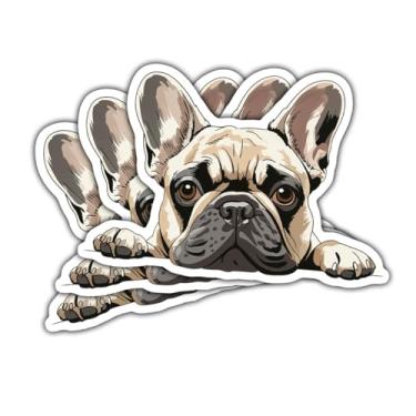 Imagem de 3 peças de adesivos fofos de buldogue francês, adesivos engraçados de vinil de cachorro francês para laptop, caderno, garrafa de água, para-choque de carro, álbum de recortes, presente para amantes de
