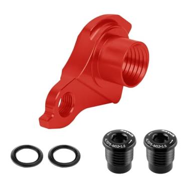 Imagem de Pegciuho Gancheira Traseira para Bicicleta, Acessório de Ciclismo, Peça de Reposição com Parafusos para Bicicletas de Montanha, Vermelho, Tamanho real