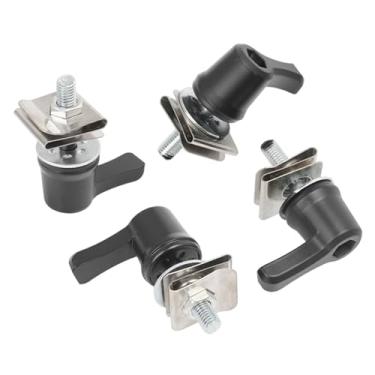 Imagem de MotiveTech Conjunto de 4 parafusos de para alforges de motocicleta, alta resistência, para modelos de motos, construção em metal, Preto