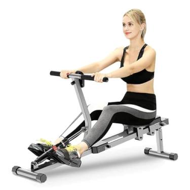 Imagem de Máquina de remo dobrável com resistência ao ar - Display digital ajustável de 12 marchas - máx. 120 kg