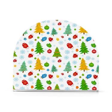 Imagem de Qilmy Bonito suporte de guardanapo de acrílico para árvore de Natal, porta-guardanapos para mesas cozinha restaurante decoração de casa, suporte decorativo moderno para guardanapos de coquetel de