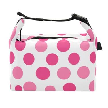 Imagem de STAYTOP Lancheira de bolinhas com fivela de alça, lancheira isolada para meninos e meninas, lancheira térmica para trabalho escolar