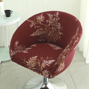 Imagem de Capas de banco de bar antiderrapantes, capa de cadeira com detalhe arredondado, protetor decorativo de poliéster macio, fundo elástico, para bancada, cozinha, sala de jantar, tipo 08, tamanho regular