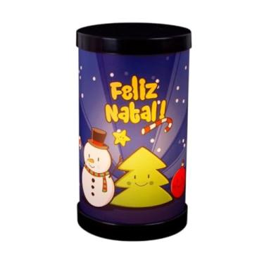 Imagem de Luminária Abajur Decorativa de Natal, Bivolt, Design Feliz Natal Luz Ambiente para Quarto Infantil